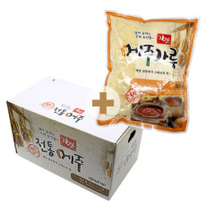 가산식품 메주가루 500g+각메주 1박스(4장x1.3kg)  국내산콩 100% 고추장 된장 간장 옛날방식 전통발효 직접제조